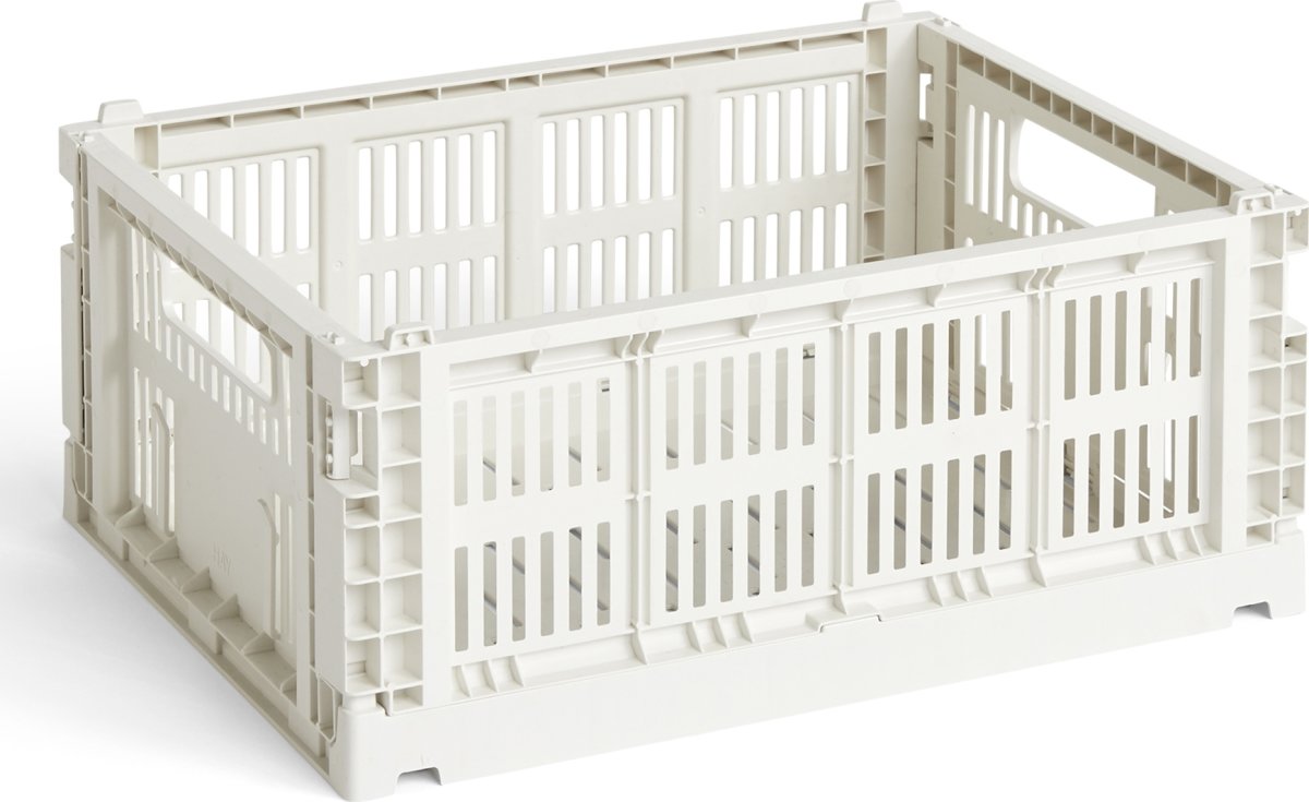 HAY Colour Crate, medium, knækket hvid