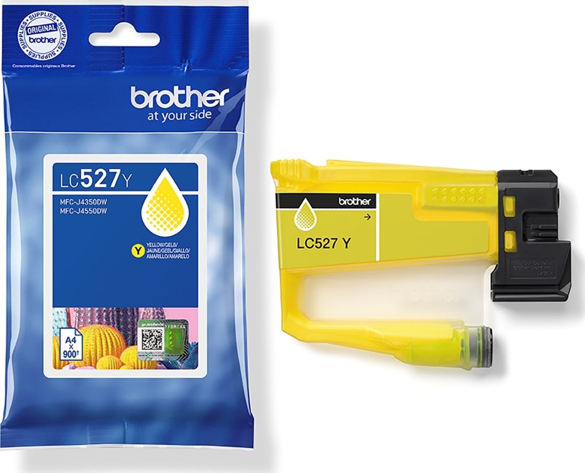 Brother LC527Y blækpatron, gul, 900 sider