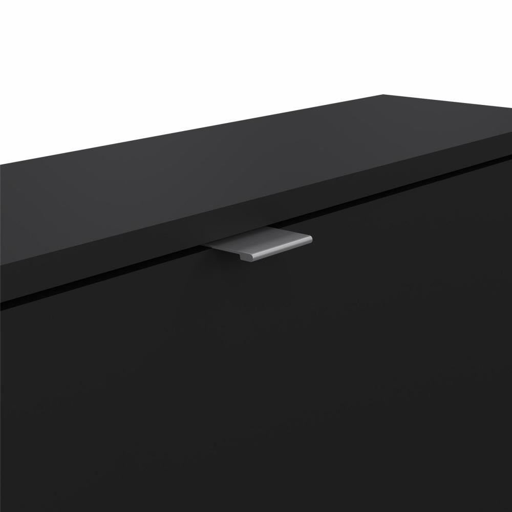 BudgetLine Skoskab m. 2 klaplåger, sort