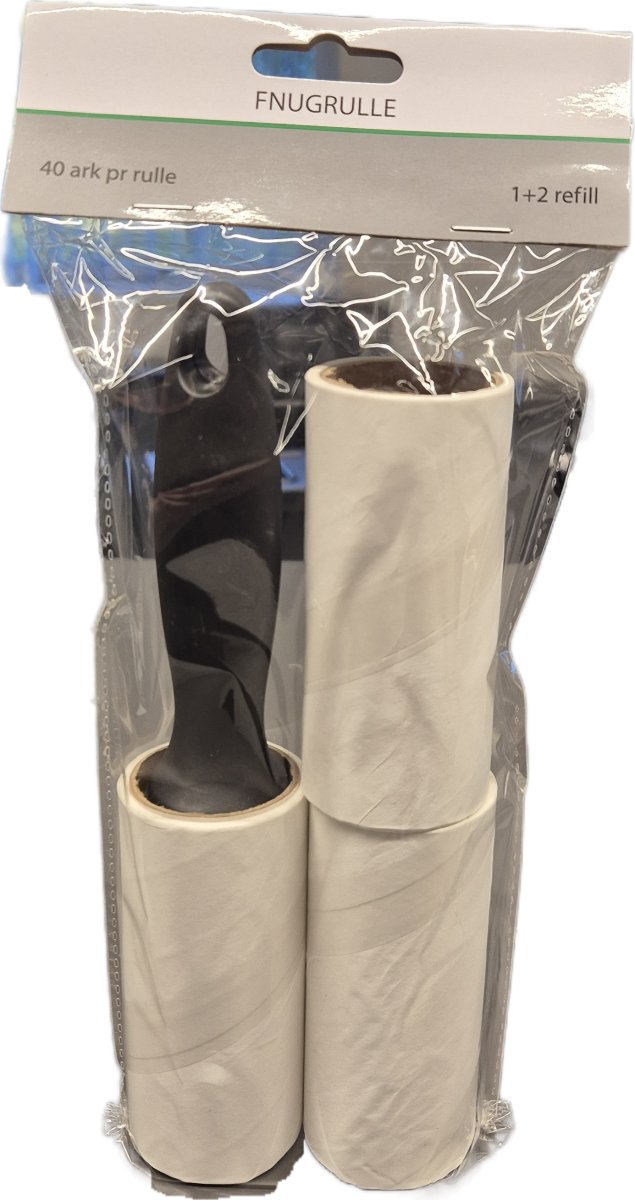 Fnugrulle ink. 2 refills, 40 ark pr. rulle
