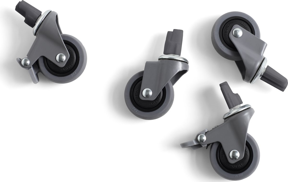 HAY Colour Crate Hjul Sæt m/4, medium, grå