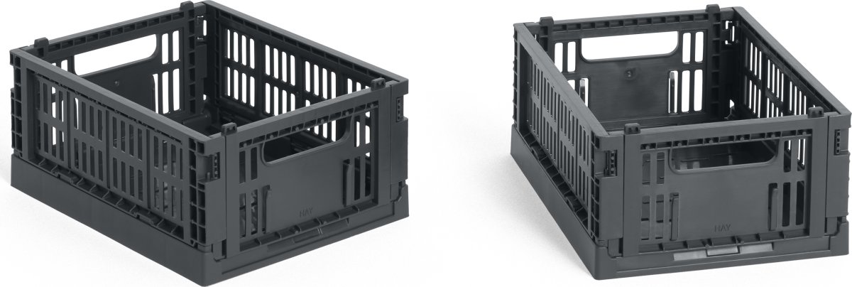 HAY Colour Crate Mini Sæt m/2, sort