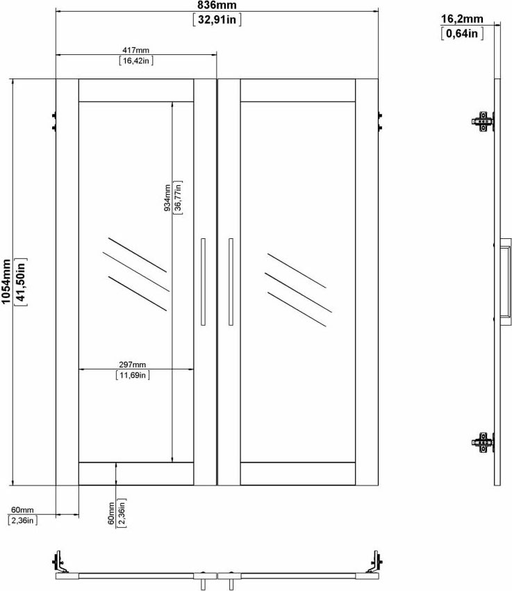 Budgetline glaslåger, eg, 2 stk