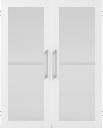 Budgetline glaslåger, hvid, 2 stk