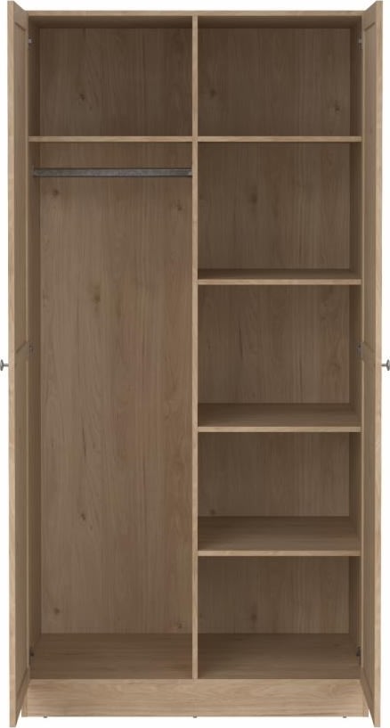 Coreline garderobeskab 2 døre, eg