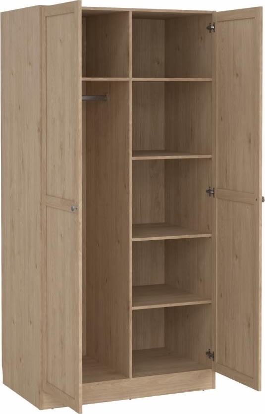 Coreline garderobeskab 2 døre, eg