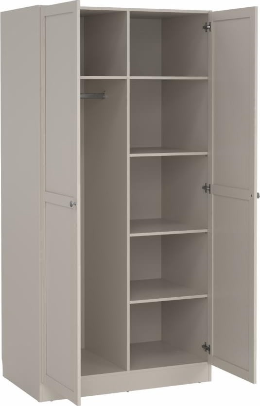 Coreline garderobeskab 2 døre, gråbeige