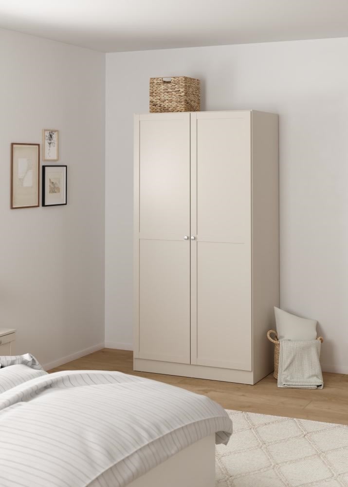 Coreline garderobeskab 2 døre, gråbeige