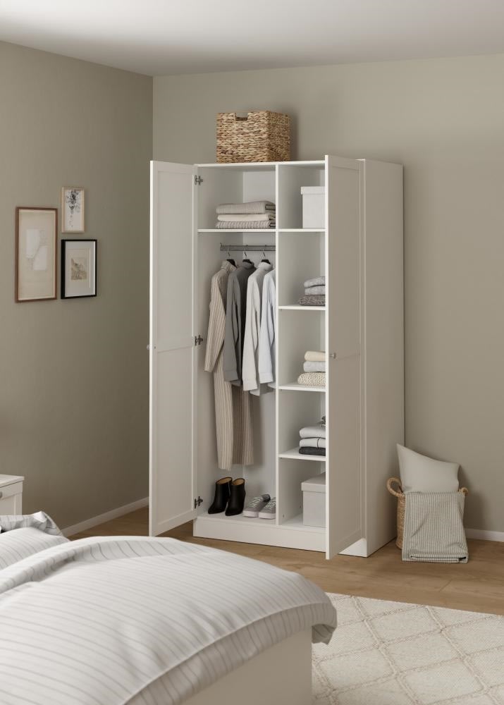 Coreline garderobeskab 2 døre, hvid