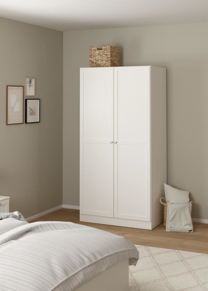 Coreline garderobeskab 2 døre, hvid