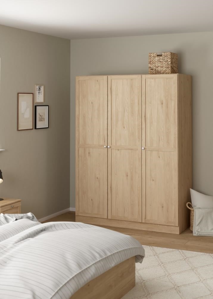 Coreline garderobeskab 3 døre, eg