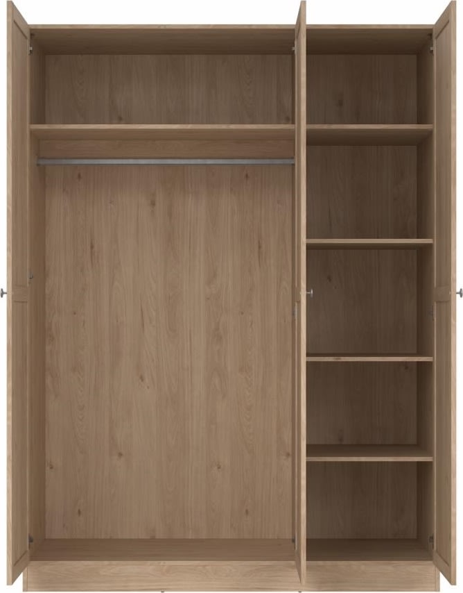 Coreline garderobeskab 3 døre, eg