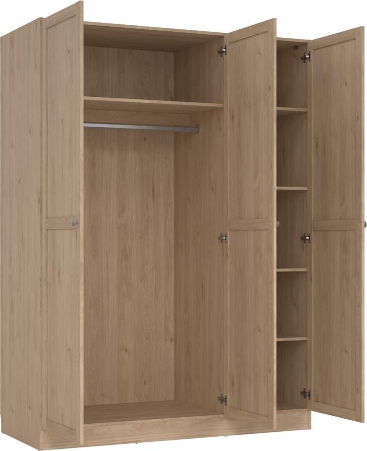 Coreline garderobeskab 3 døre, eg