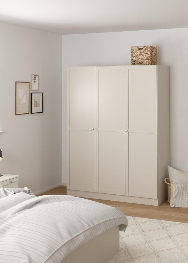 Coreline garderobeskab 3 døre, gråbeige