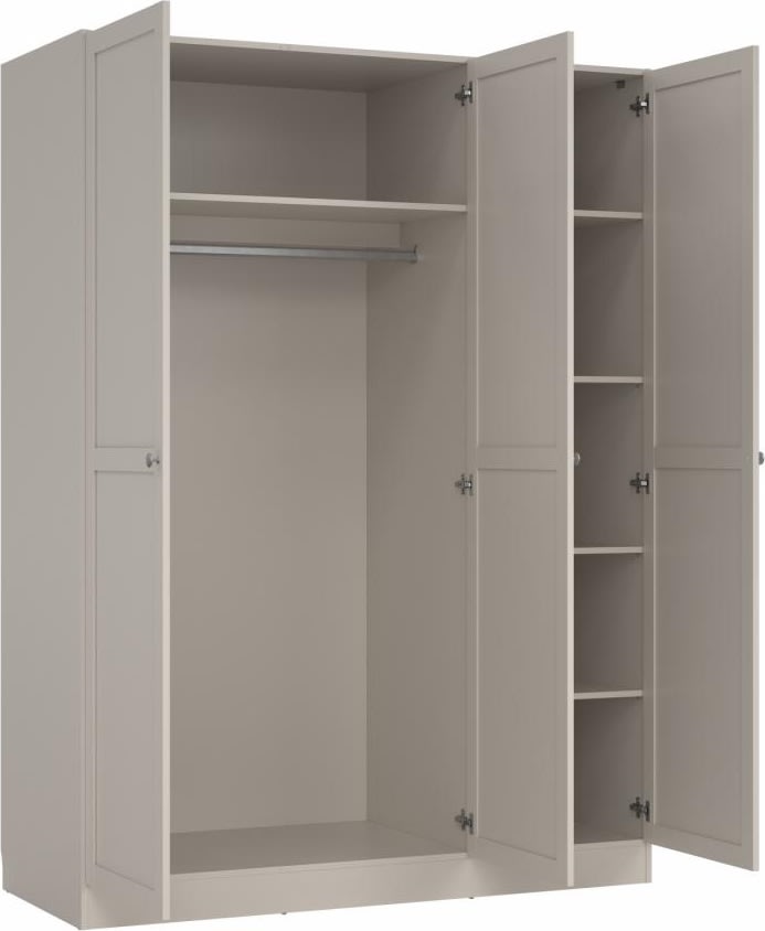Coreline garderobeskab 3 døre, gråbeige