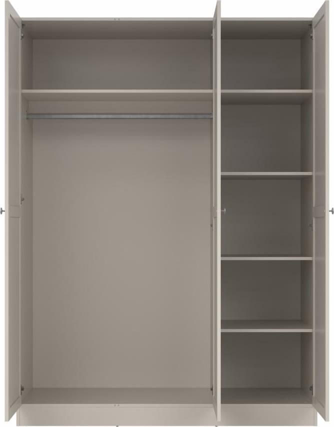 Coreline garderobeskab 3 døre, gråbeige