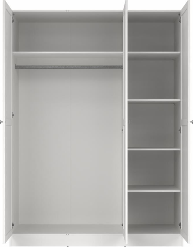 Coreline garderobeskab 3 døre, hvid