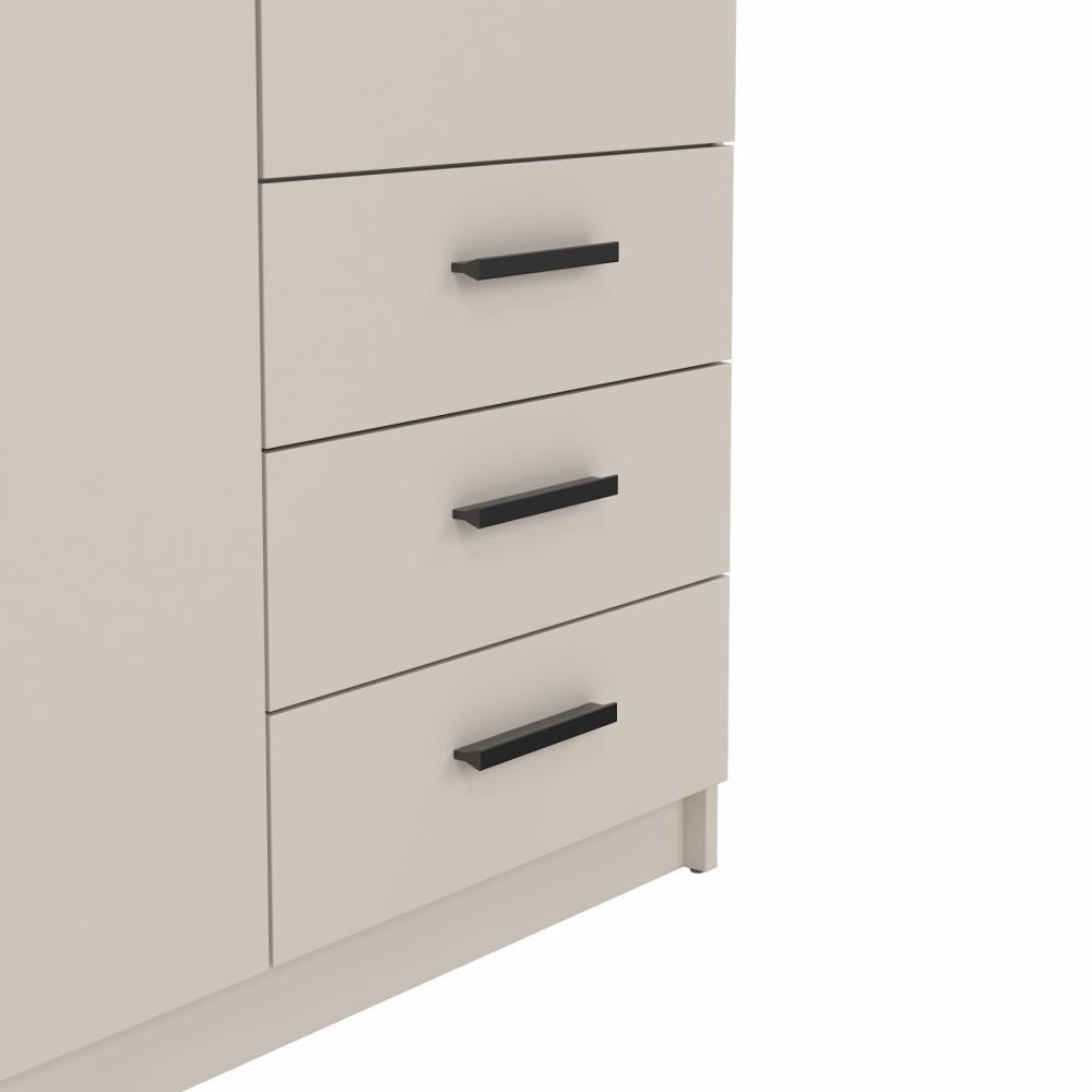 Coreline garderobeskab 2 døre/3 skuffer, gråbeige