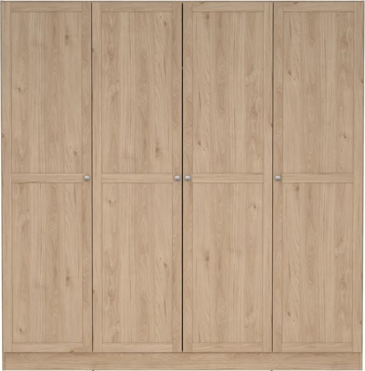 Coreline garderobeskab 4 døre, eg