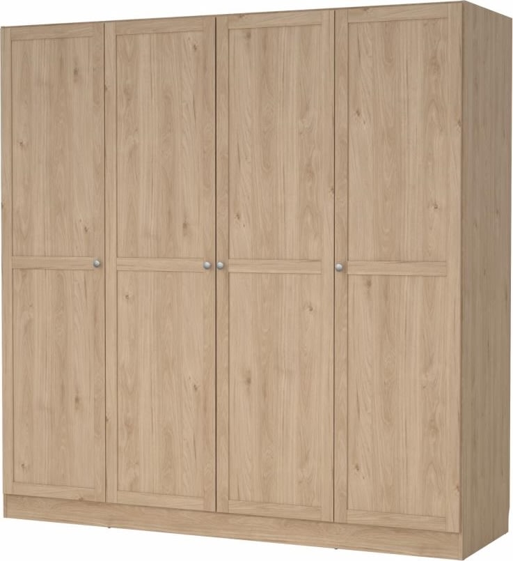 Coreline garderobeskab 4 døre, eg