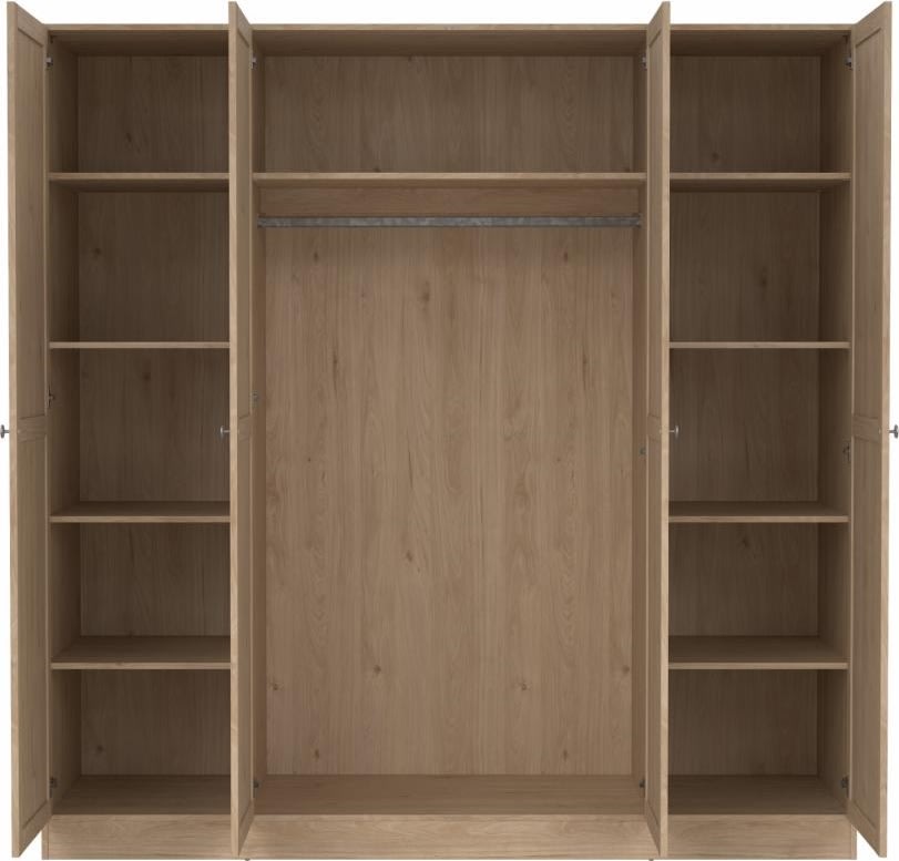 Coreline garderobeskab 4 døre, eg