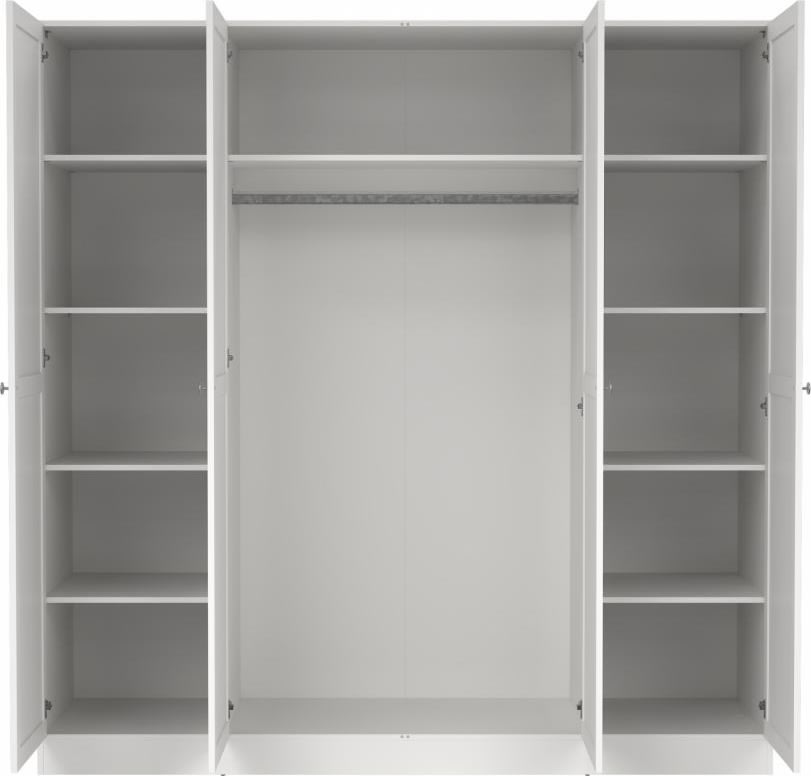 Coreline garderobeskab 4 døre, hvid