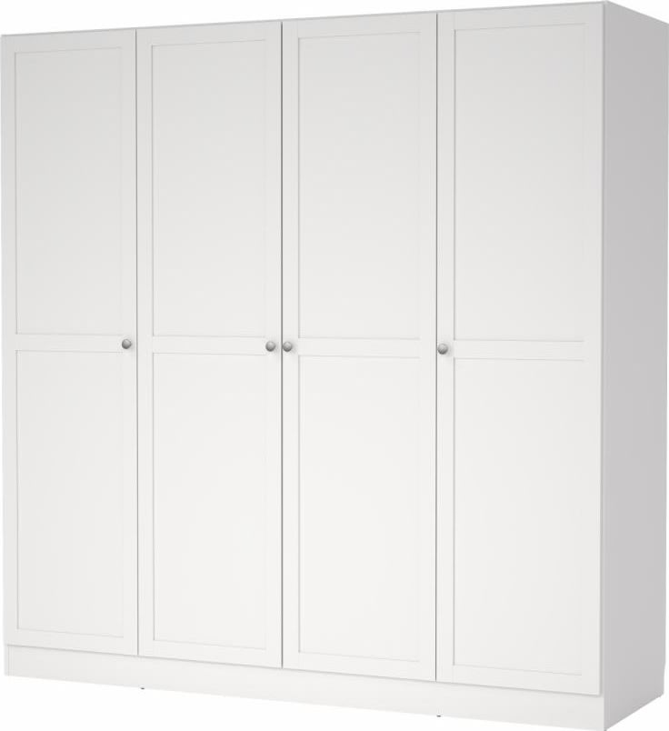 Coreline garderobeskab 4 døre, hvid