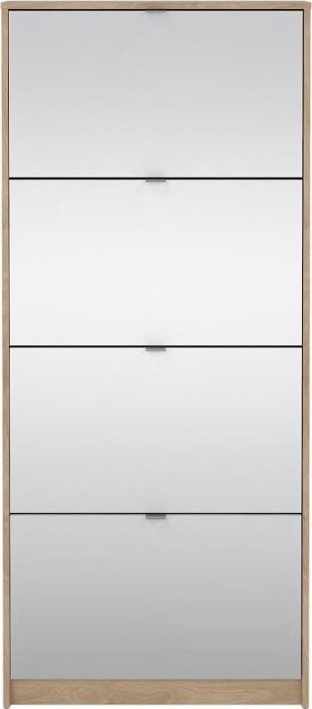 Coreline skoskab 4 låger/8 rum, spejl/eg