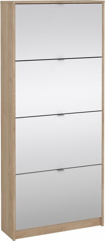 Coreline skoskab 4 låger/8 rum, spejl/eg