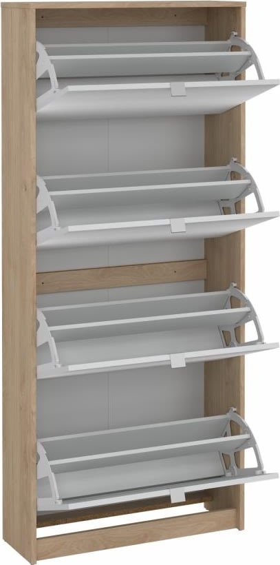 Coreline skoskab 4 låger/8 rum, spejl/eg