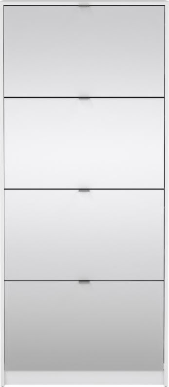 Coreline skoskab 4 låger/8 rum, spejl/hvid