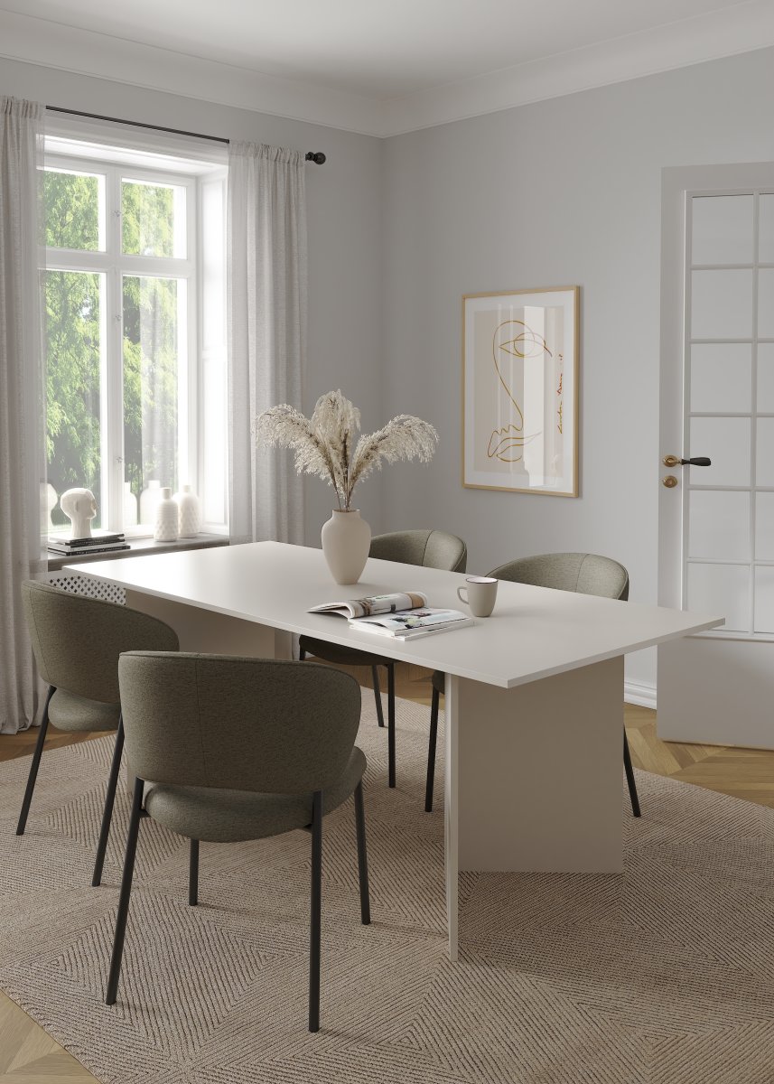 Serveline konferencebord 90x200, gråbeige