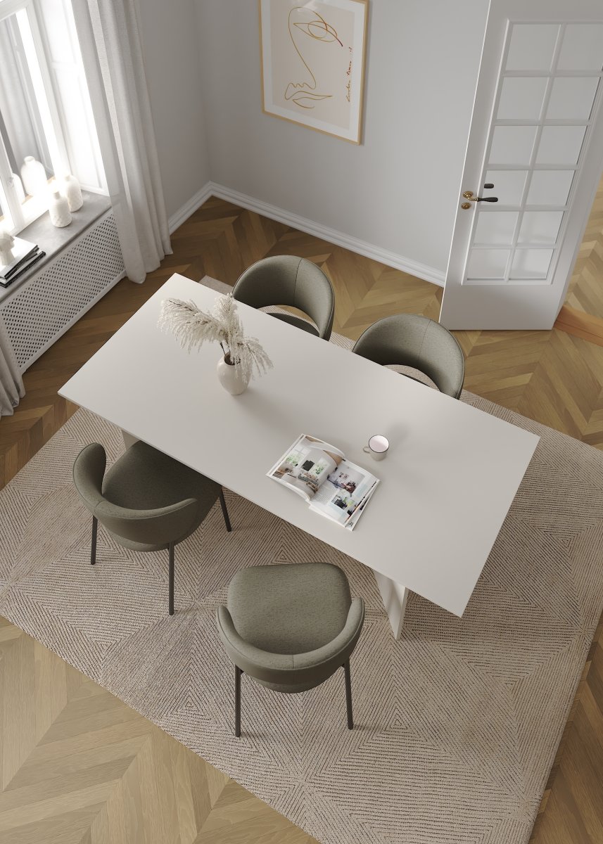 Serveline konferencebord 90x200, gråbeige