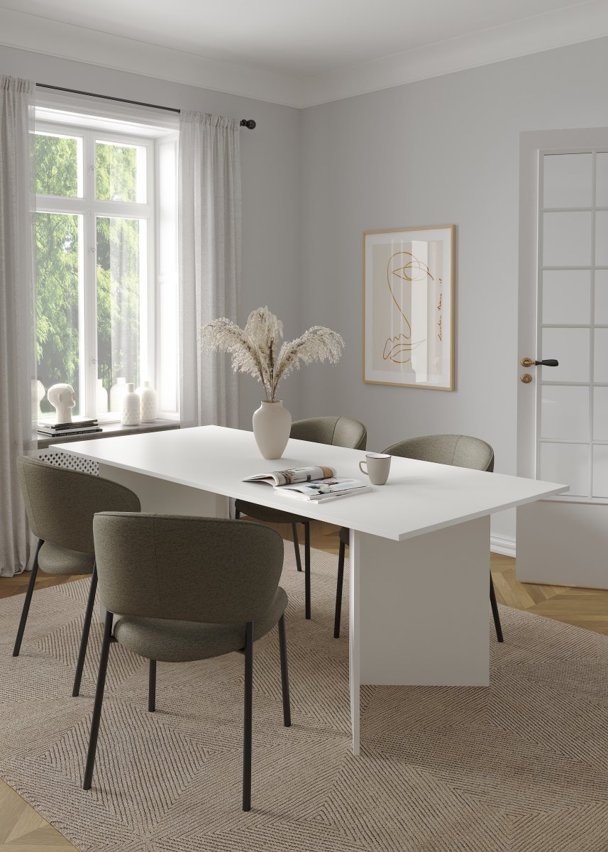 Serveline konferencebord 90x200, hvid