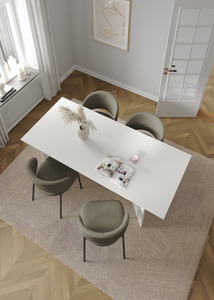 Serveline konferencebord 90x200, hvid