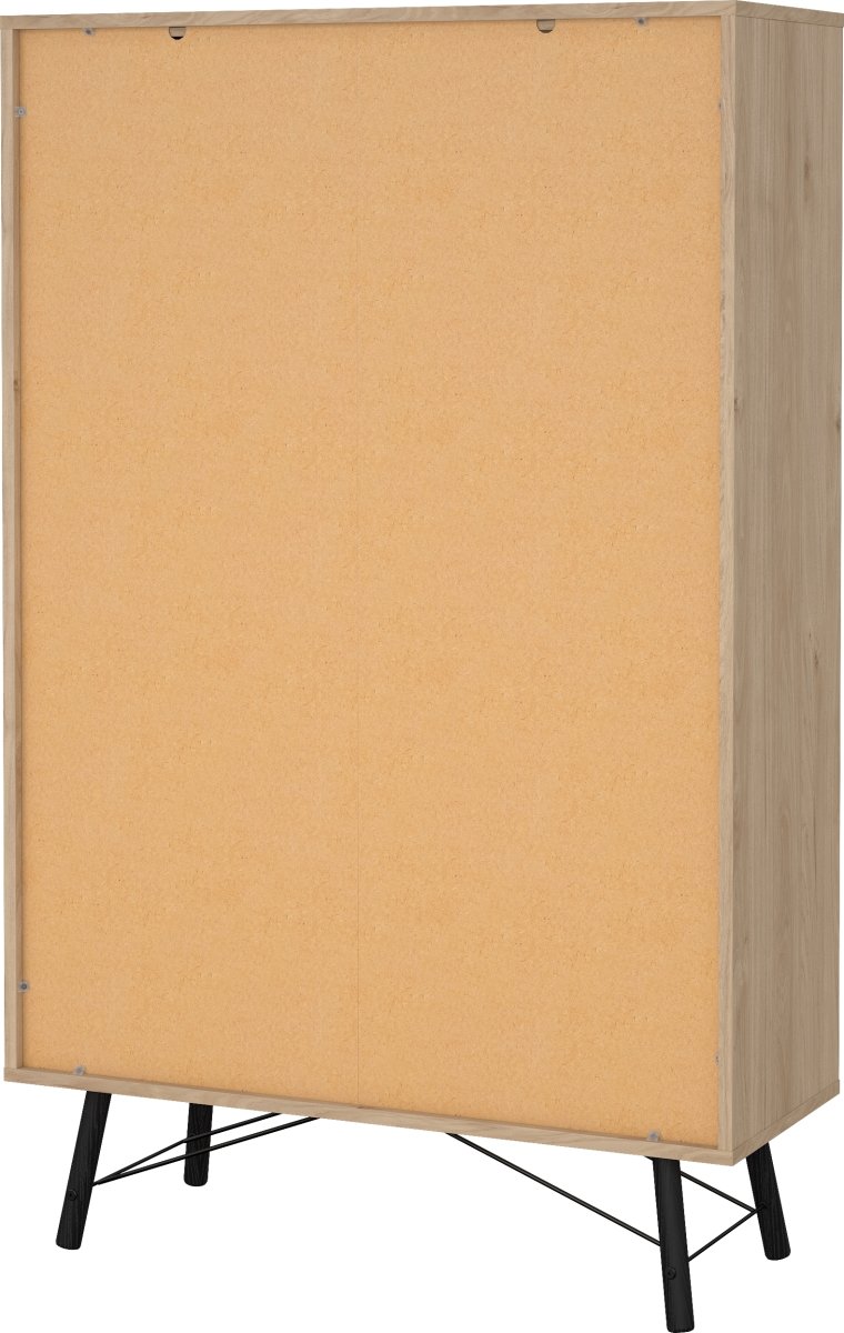 Serveline vitrineskab 2 døre/1 skuffe, eg