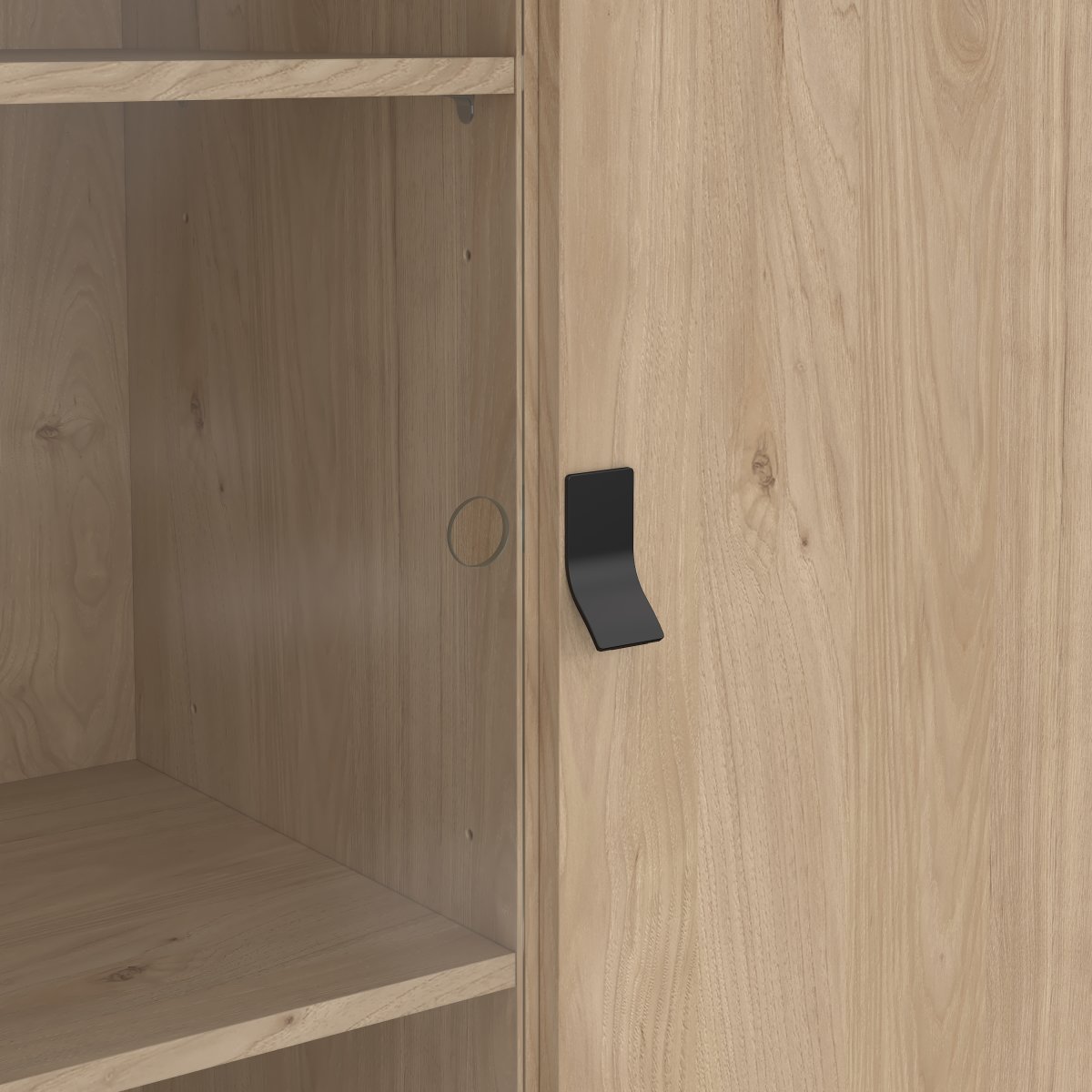 Serveline vitrineskab 2 døre/1 skuffe, eg