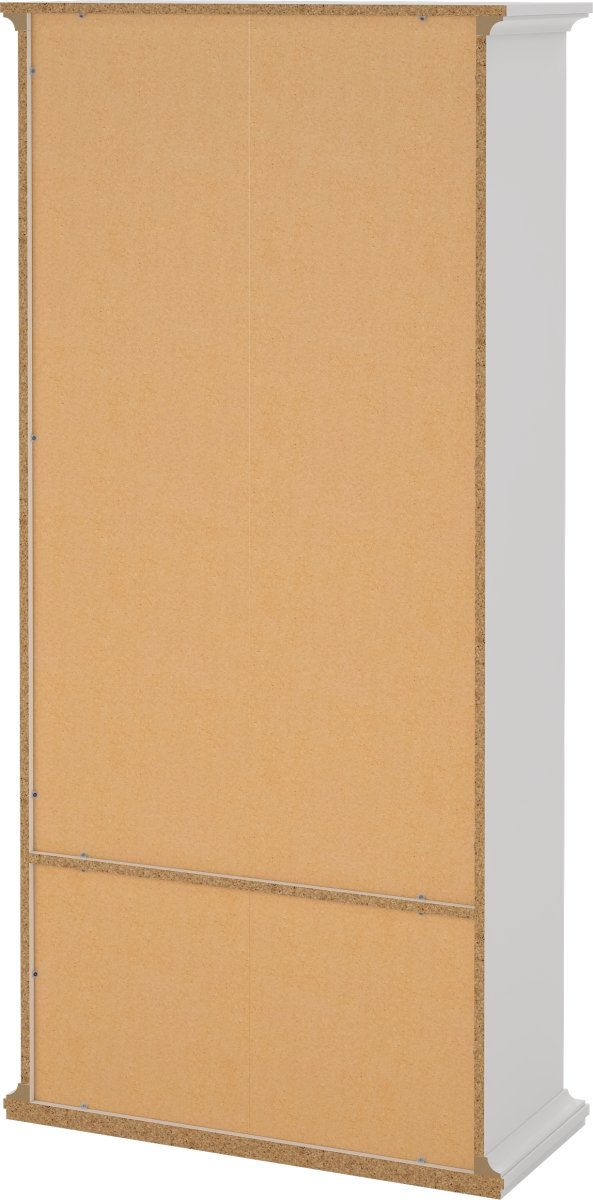 Serveline vitrineskab 2 døre/2 skuffer, hvid