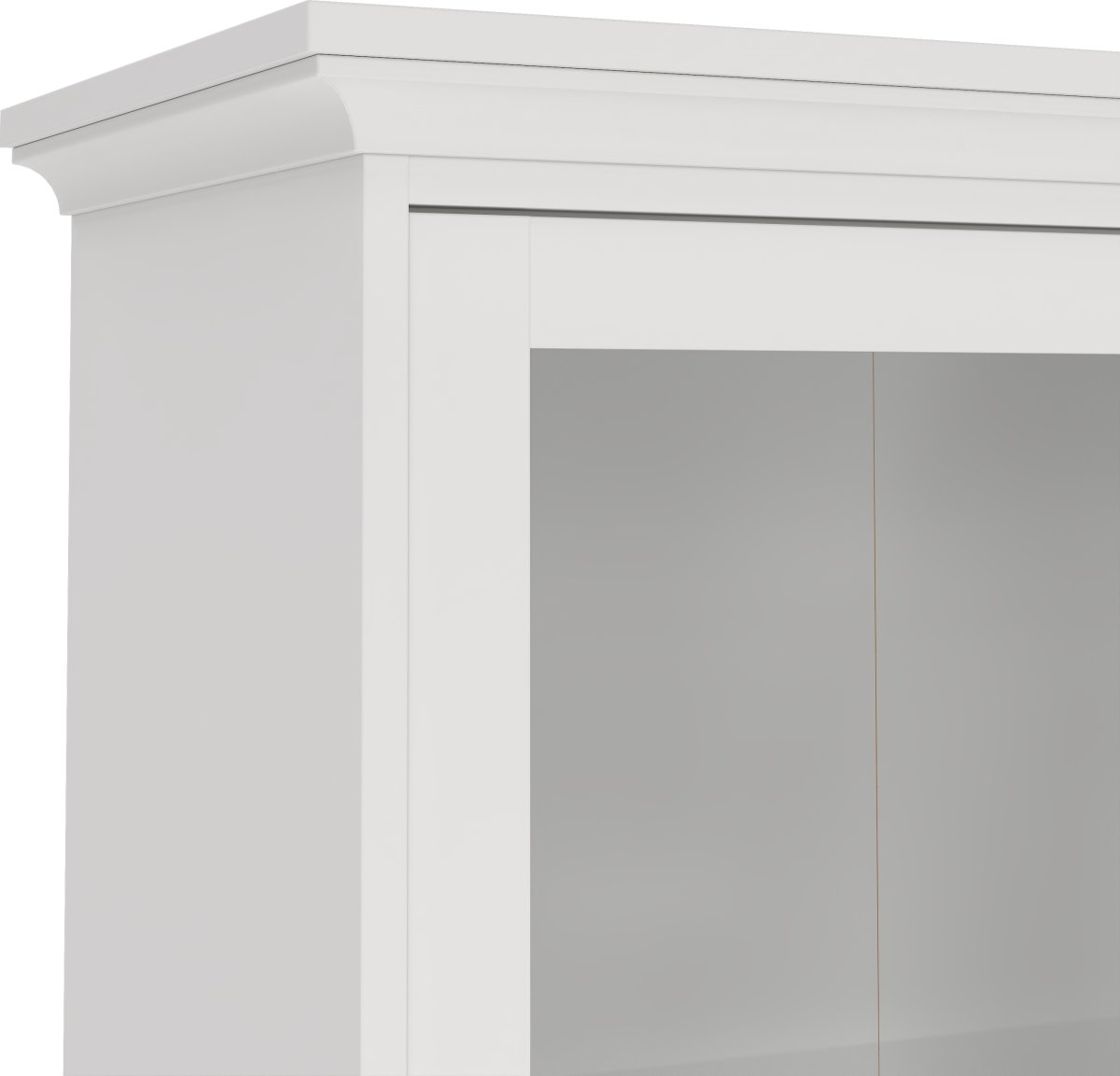 Serveline vitrineskab 2 døre/2 skuffer, hvid