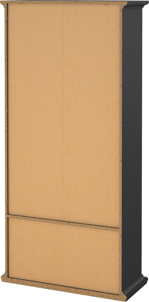 Serveline vitrineskab 2 døre/2 skuffer, mat grå