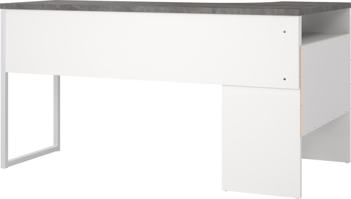 Small Officeline hjørneskrivebord 2 skuf, grå/hvid