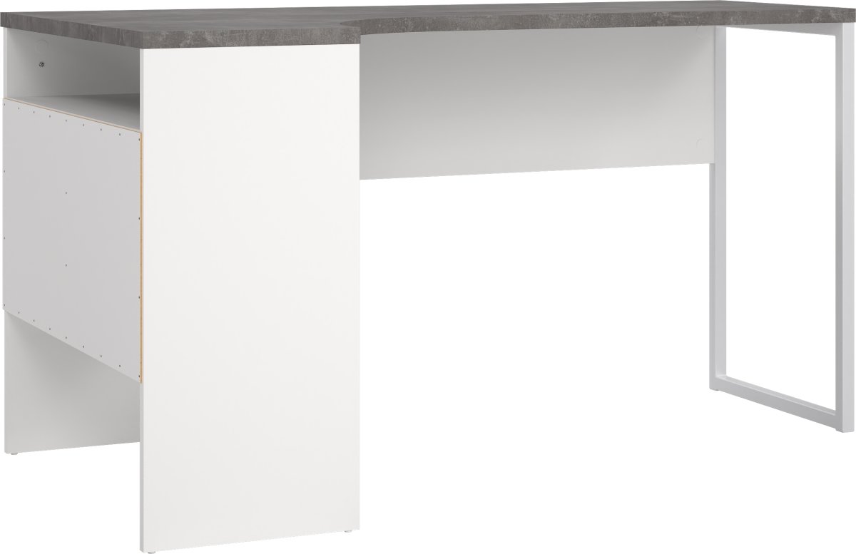 Small Officeline hjørneskrivebord 2 skuf, grå/hvid
