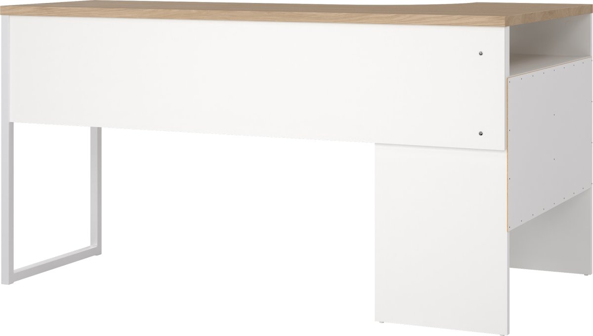 Small Officeline hjørneskrivebord 2 sk, JH eg/hvid