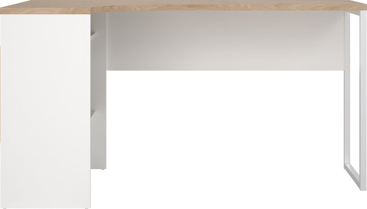 Small Officeline hjørneskrivebord 2 sk, JH eg/hvid