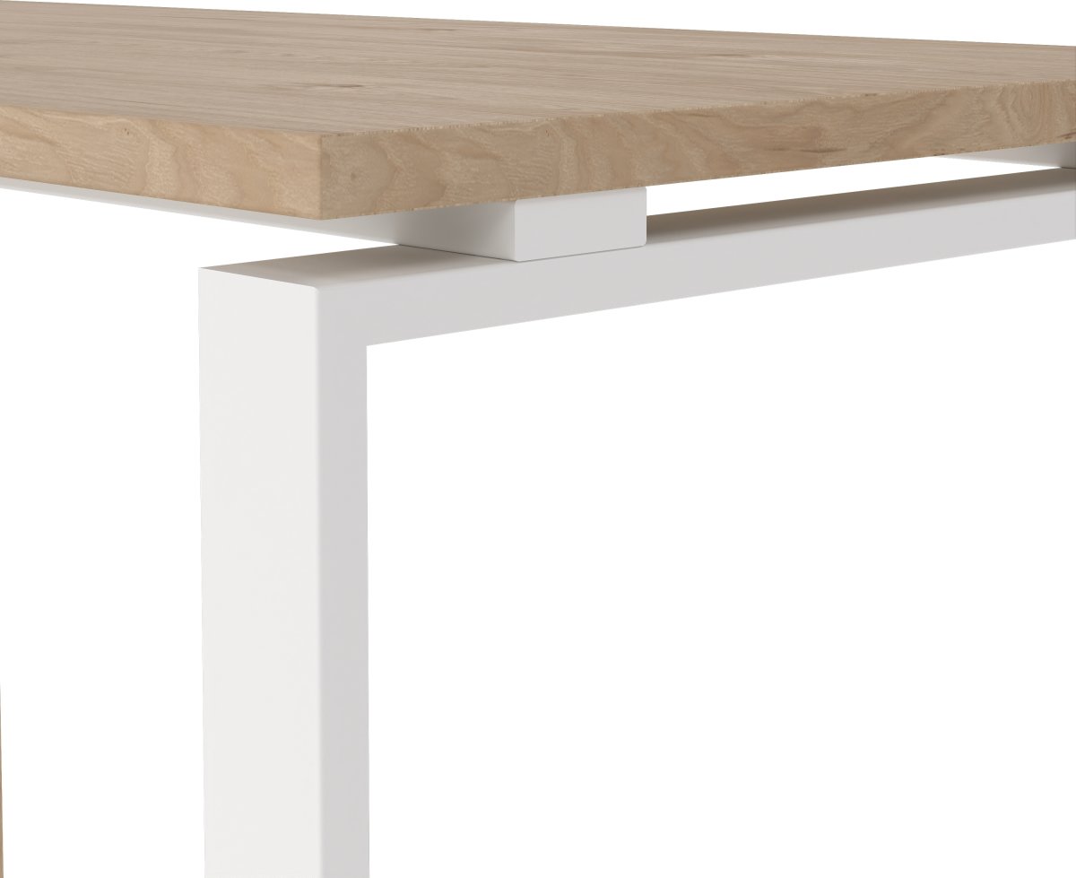 Small Officeline hjørneskrivebord 3 skuf, eg/hvid