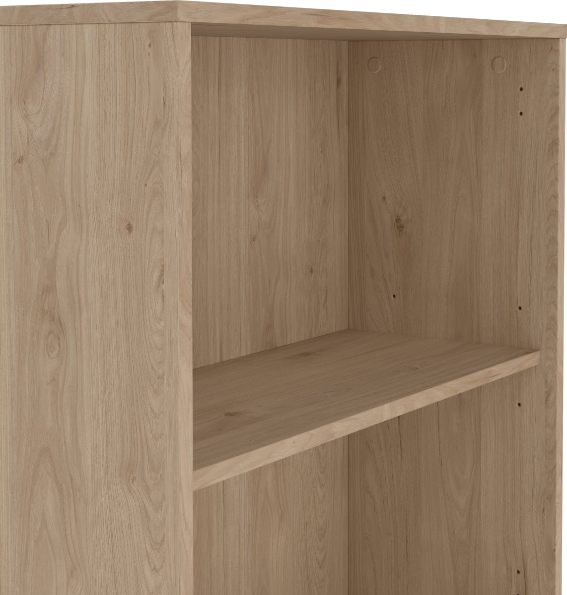 Small Officeline høj bogreol m/2 låger, hvid/eg