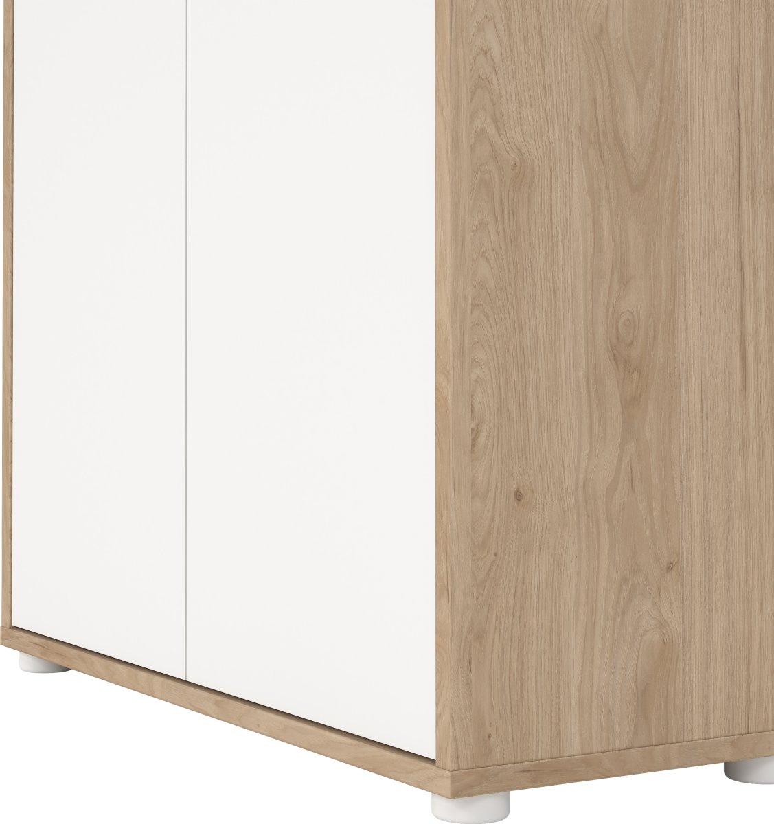 Small Officeline høj bogreol m/2 låger, hvid/eg