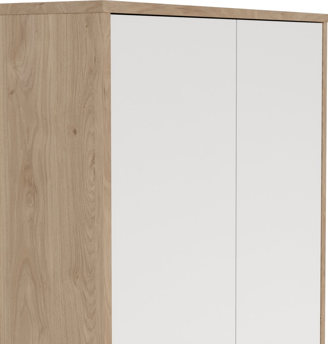 Small Officeline høj bogreol m/4 låger, hvid/eg