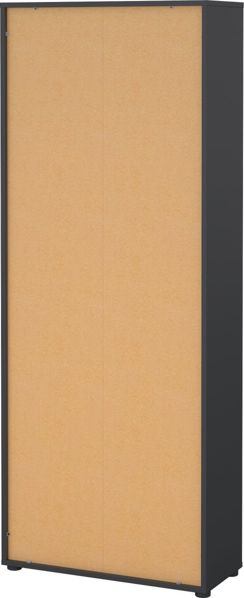 Small Officeline høj bogreol m/4 låger, grå/eg