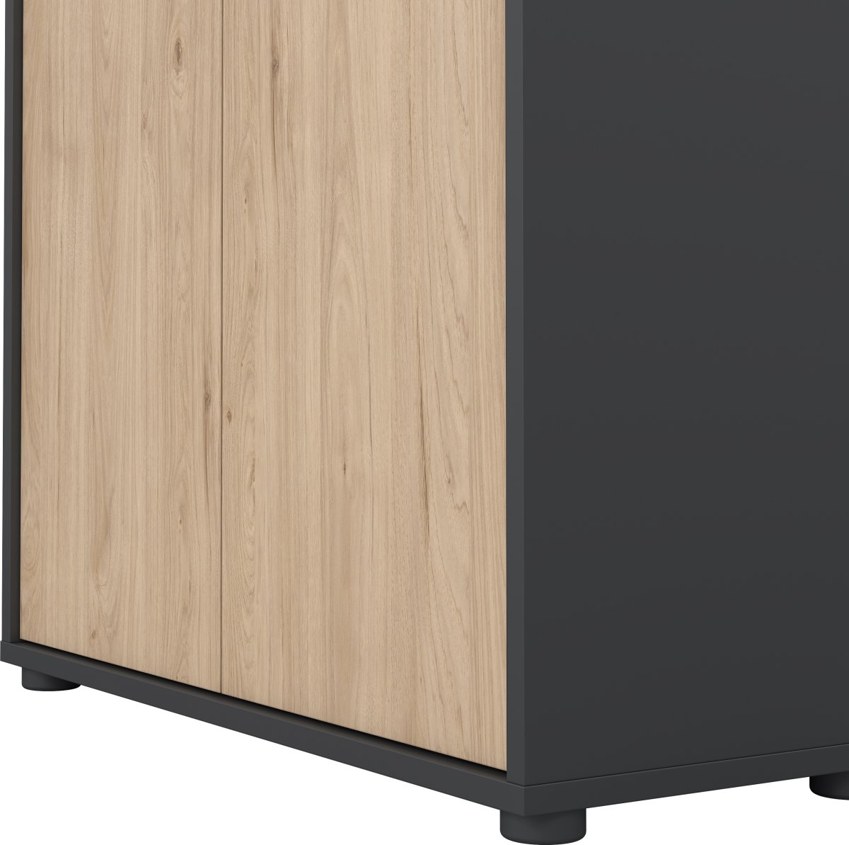 Small Officeline lav bogreol m/2 låger, grå/eg